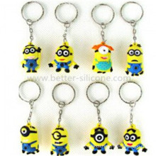 Eco-Friendly Popular 3D Design Silicone Keyrings